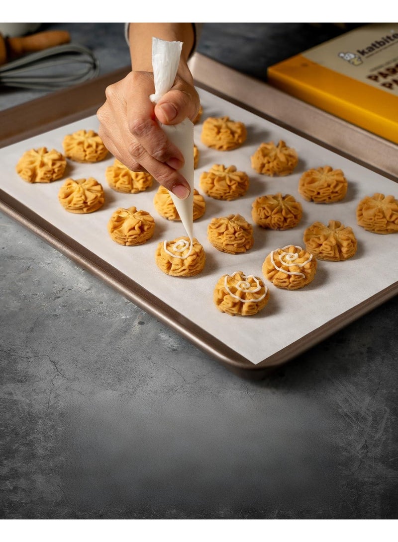 2Pack Parchment paper Baking paper (20m*30cm each) for bread pastries cupcake - Non-Stick, Chlorine Free, Water&Oil proof, Silicone Coated, air fryer paper special oil blotting roll paper, Oven Food Tray, Baking Pan - Image 5